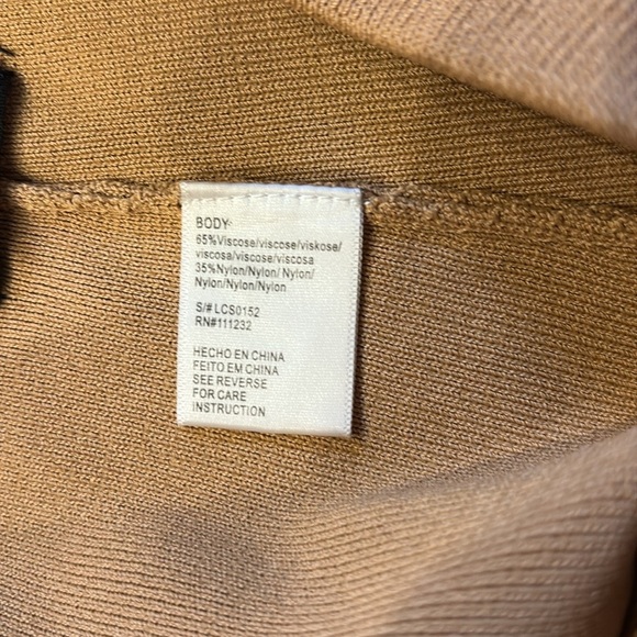 Lucca Jenni wide leg knit crop pants trousers pull on Kelley Cawley camel LUX Sm - Picture 5 of 13